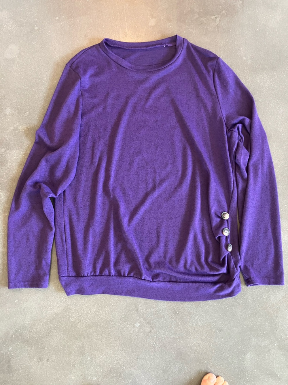 Purple Women's Casual Button-Accent Skirt